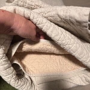 Levtex Cream Quilted Throw